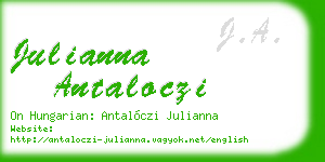 julianna antaloczi business card